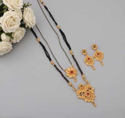 Rasadiya Brass Gold-plated Gold Jewellery Set(Pack of 1)