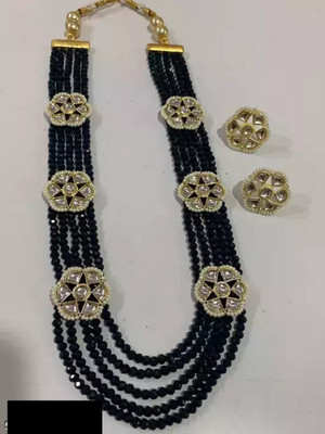 CATALYST Alloy Gold-plated Black Jewellery Set(Pack of 1)