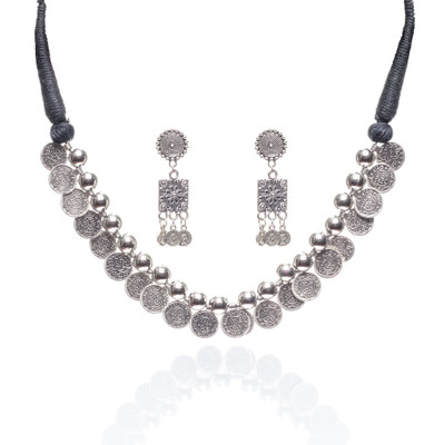 SUZEN Oxidised Silver, Copper Silver Jewellery Set(Pack of 1)