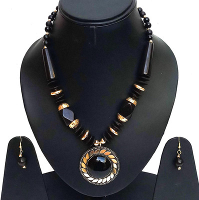 creative group Alloy Gold-plated Black, Gold Jewellery Set(Pack of 1)