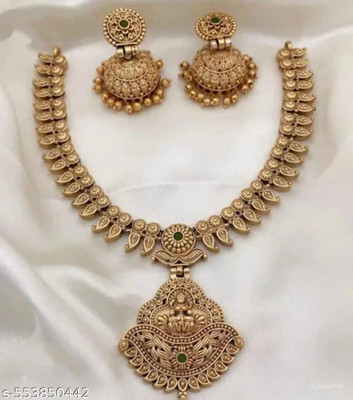RUJVE JEWELLERY Brass, Copper Gold-plated Gold Jewellery Set(Pack of 1)