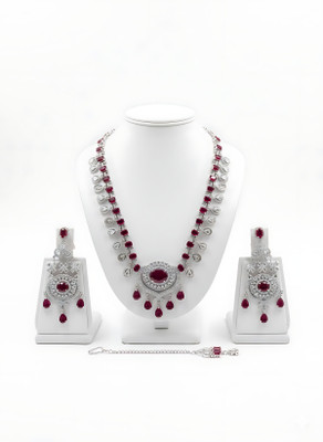 Amira Fashion Alloy Silver Jewellery Set(Pack of 1)