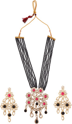 CATALYST Alloy Gold-plated Black Jewellery Set(Pack of 1)