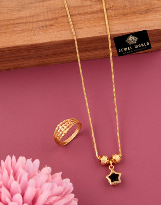 Jewel WORLD Alloy Gold-plated Gold Jewellery Set(Pack of 1)