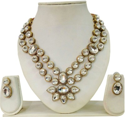 DHIVARA Metal Copper Gold, White Jewellery Set(Pack of 1)