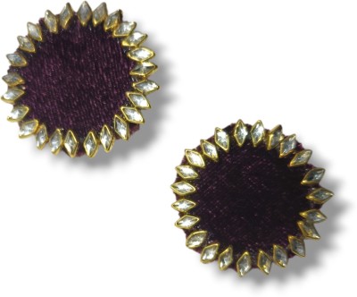 PRITI TRADITIONAL ROUND STUDS Fabric Stud Earring