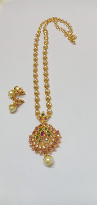 Hanaa Copper Gold-plated Multicolor Jewellery Set(Pack of 1)