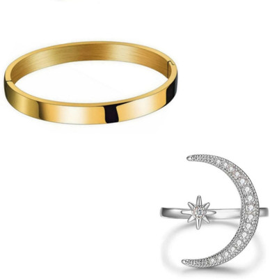 Vipunj Brass, Stainless Steel Sterling Silver, Gold-plated Silver, Gold Jewellery Set(Pack of 2)