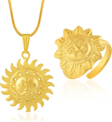 MissMister Brass Gold-plated Yellow Jewellery Set(Pack of 2)