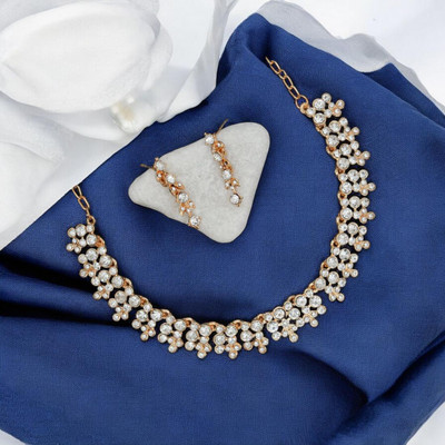 R A Enterprises Alloy Gold Jewellery Set(Pack of 1)