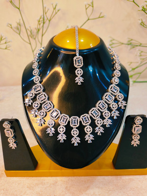 Ruvya Jewels Brass Silver Silver Jewellery Set(Pack of 1)