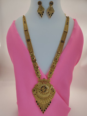 JAITU JEWELS Brass Brass Gold Jewellery Set(Pack of 1)