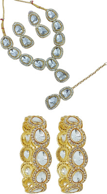 Chrishan Alloy Gold-plated Gold Jewellery Set(Pack of 2)