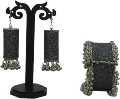 Asha Enterprises Fabric Black Jewellery Set(Pack of 1)
