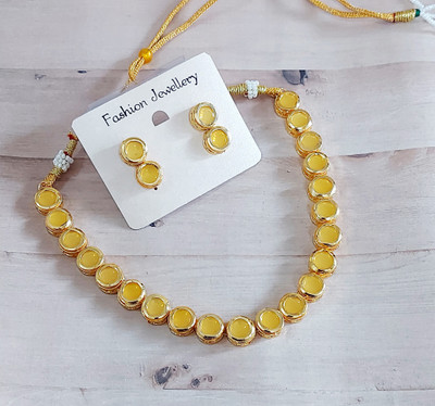Chrishan Alloy Gold-plated Yellow Jewellery Set(Pack of 1)