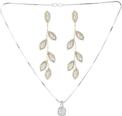 SRK Fashions Alloy White, Silver Jewellery Set(Pack of 1)