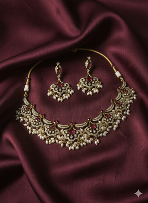 sr pro Alloy Gold-plated Gold Jewellery Set(Pack of 1)
