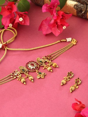 YELLOW CHIMES Metal Gold-plated Gold Jewellery Set(Pack of 1)