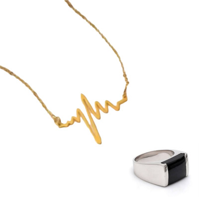 Vipunj Brass, Stainless Steel Sterling Silver, Gold-plated Silver, Gold Jewellery Set(Pack of 2)