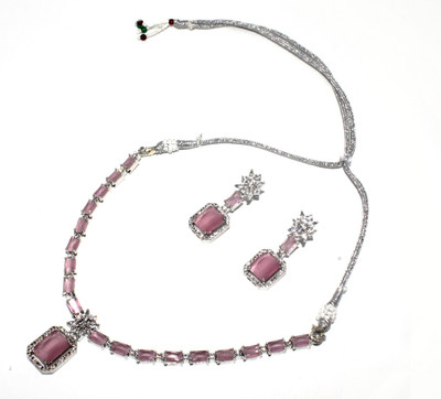 DazzleDream Copper Silver Pink, Silver Jewellery Set(Pack of 3)