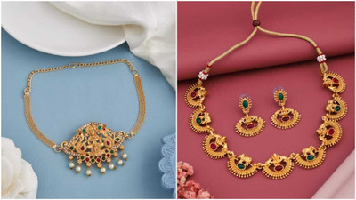 malabar Copper Gold-plated, Copper Multicolor Jewellery Set(Pack of 2)