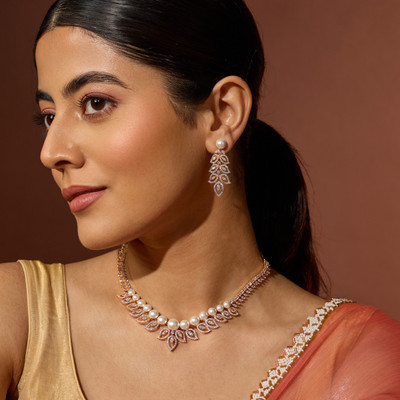 Kushal's Fashion Jewellery Copper Gold-plated Gold Jewellery Set(Pack of 3)