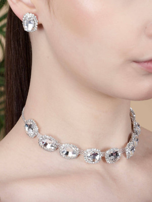 Anamya Collections Alloy White Jewellery Set(Pack of 1)