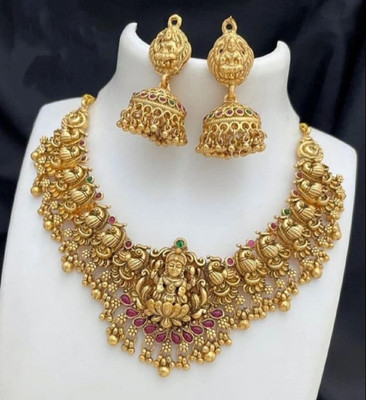 house of common Alloy Gold-plated Gold Jewellery Set(Pack of 1)