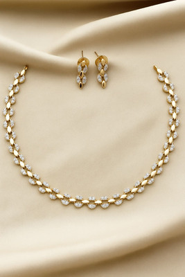 NAKMAN JEWELLERY Brass, Copper Gold-plated Gold Jewellery Set(Pack of 1)