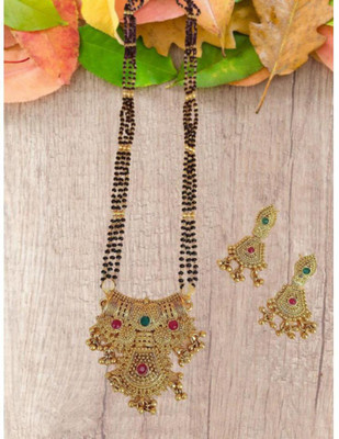 Bhumi Jewels Metal Black, Gold Jewellery Set(Pack of 1)