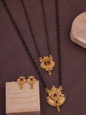 house of common Brass Gold-plated Gold Jewellery Set(Pack of 2)