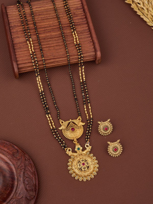 DHYANAV Brass Gold-plated Gold Jewellery Set(Pack of 1)