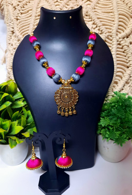 ssj Dori Pink, Grey Jewellery Set(Pack of 1)