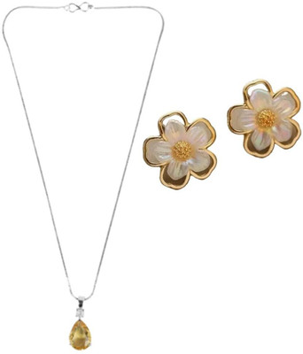 SRK Fashions Alloy Yellow, Gold Jewellery Set(Pack of 1)