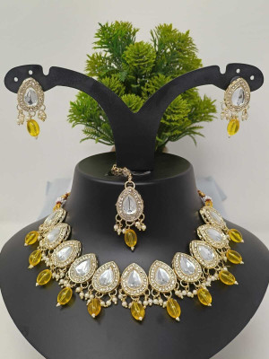Dhirajart Alloy Gold Jewellery Set(Pack of 1)