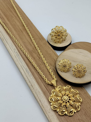 Univers Fashion Trends Brass Gold-plated Gold Jewellery Set(Pack of 1)