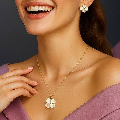 Gaurangi Stainless Steel Gold-plated Multicolor Jewellery Set(Pack of 1)