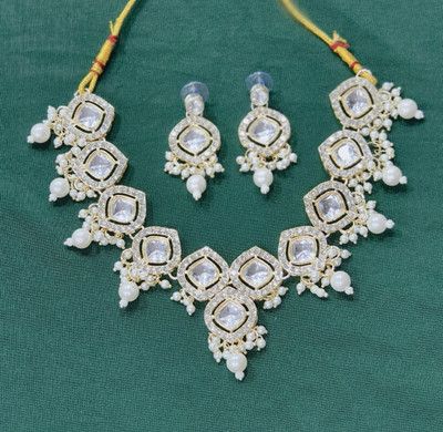 JewelShadi Alloy Gold-plated Silver Jewellery Set(Pack of 2)