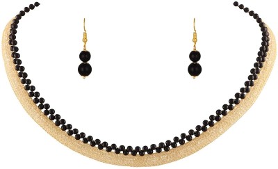 JFL Jewellery for Less Copper Gold-plated Black Jewellery Set(Pack of 1)