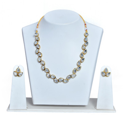 VIPY HANGER Alloy Gold-plated White, Gold Jewellery Set(Pack of 1)