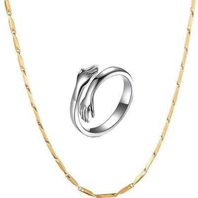 MAATRCHAAYA Brass, Sterling Silver Sterling Silver Silver, Gold Jewellery Set(Pack of 2)