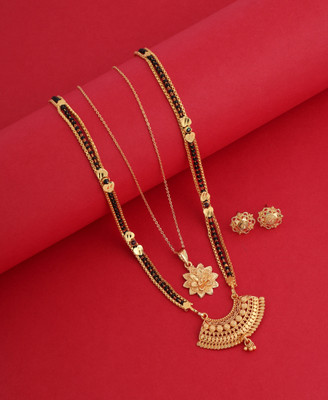 Vraj india Brass, Copper Gold-plated Gold Jewellery Set(Pack of 1)
