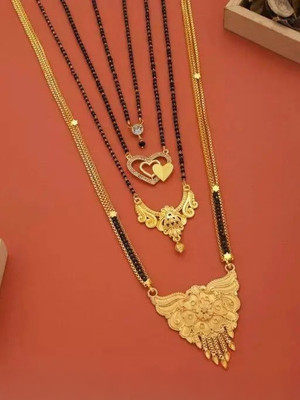 Krishna Creation Alloy Gold-plated Gold Jewellery Set(Pack of 4)