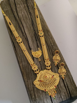 samp Brass Gold-plated Gold Jewellery Set(Pack of 1)