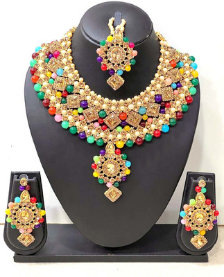 Yanshika Alloy Gold-plated Multicolor Jewellery Set(Pack of 1)