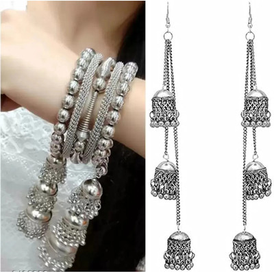 MA Enterprises Alloy Silver Silver Jewellery Set(Pack of 3)