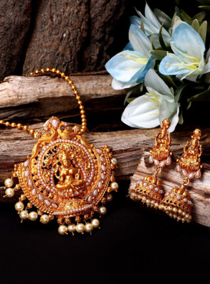 Styylo Jewels Alloy Gold-plated White Jewellery Set(Pack of 1)