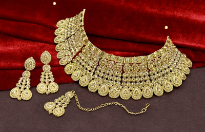 SAIYONI Alloy Gold-plated Gold Jewellery Set(Pack of 1)