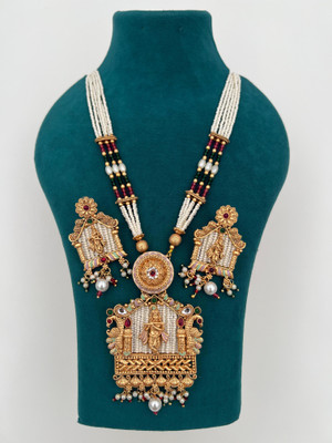 Malaset Copper Gold-plated Multicolor Jewellery Set(Pack of 1)