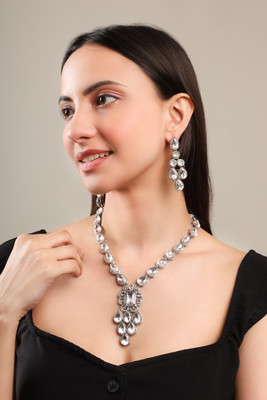 EIT Collection Alloy Silver White, Silver Jewellery Set(Pack of 3)